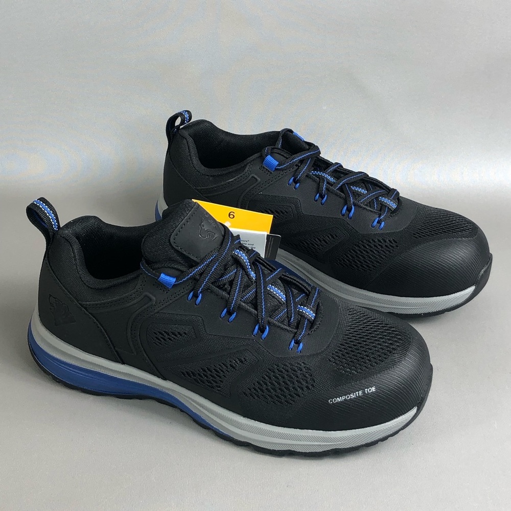 Cassle Men’s Black & Blue Work Sneakers Size 10.5